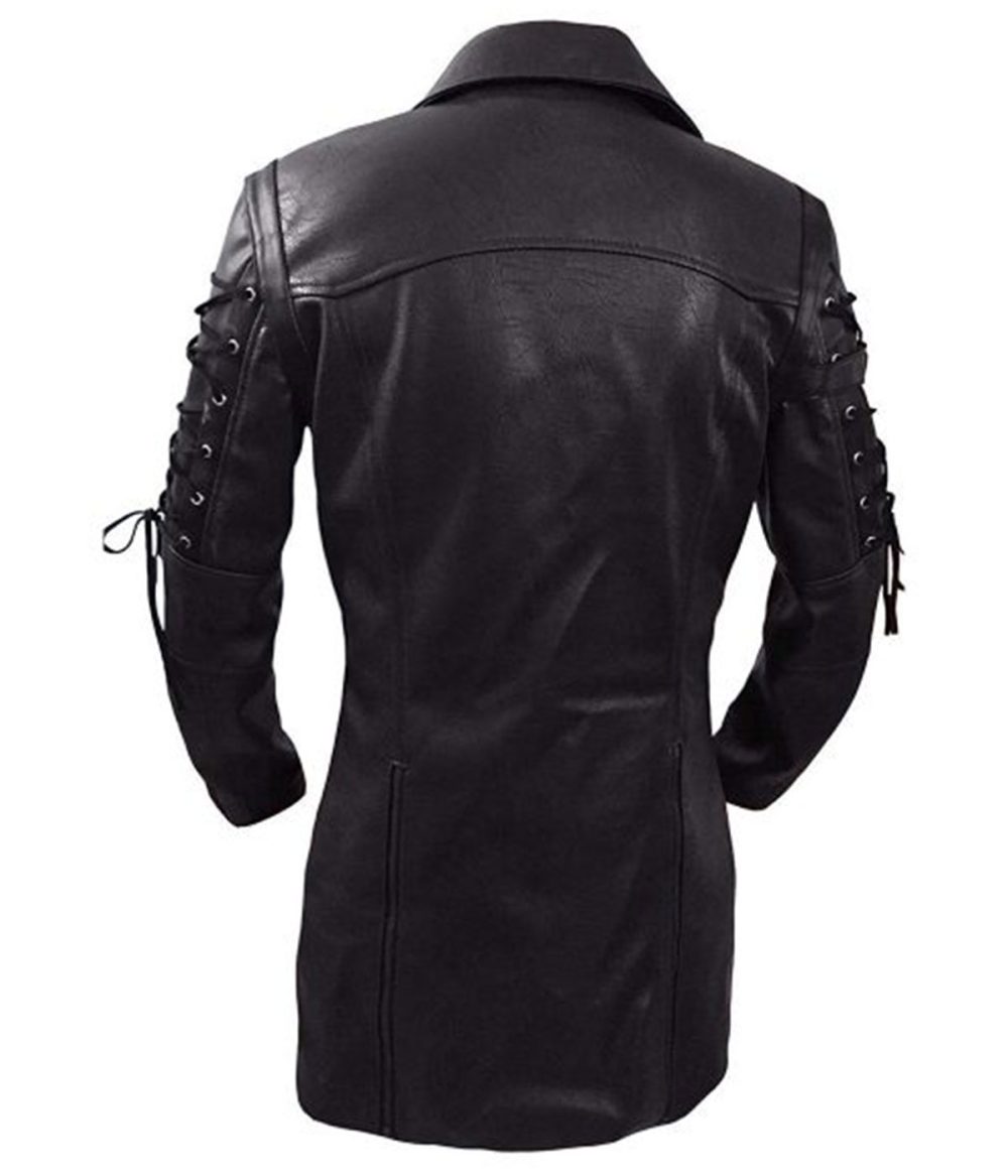 Mens Goth Matrix Black Trench Coat Steampunk Gothic