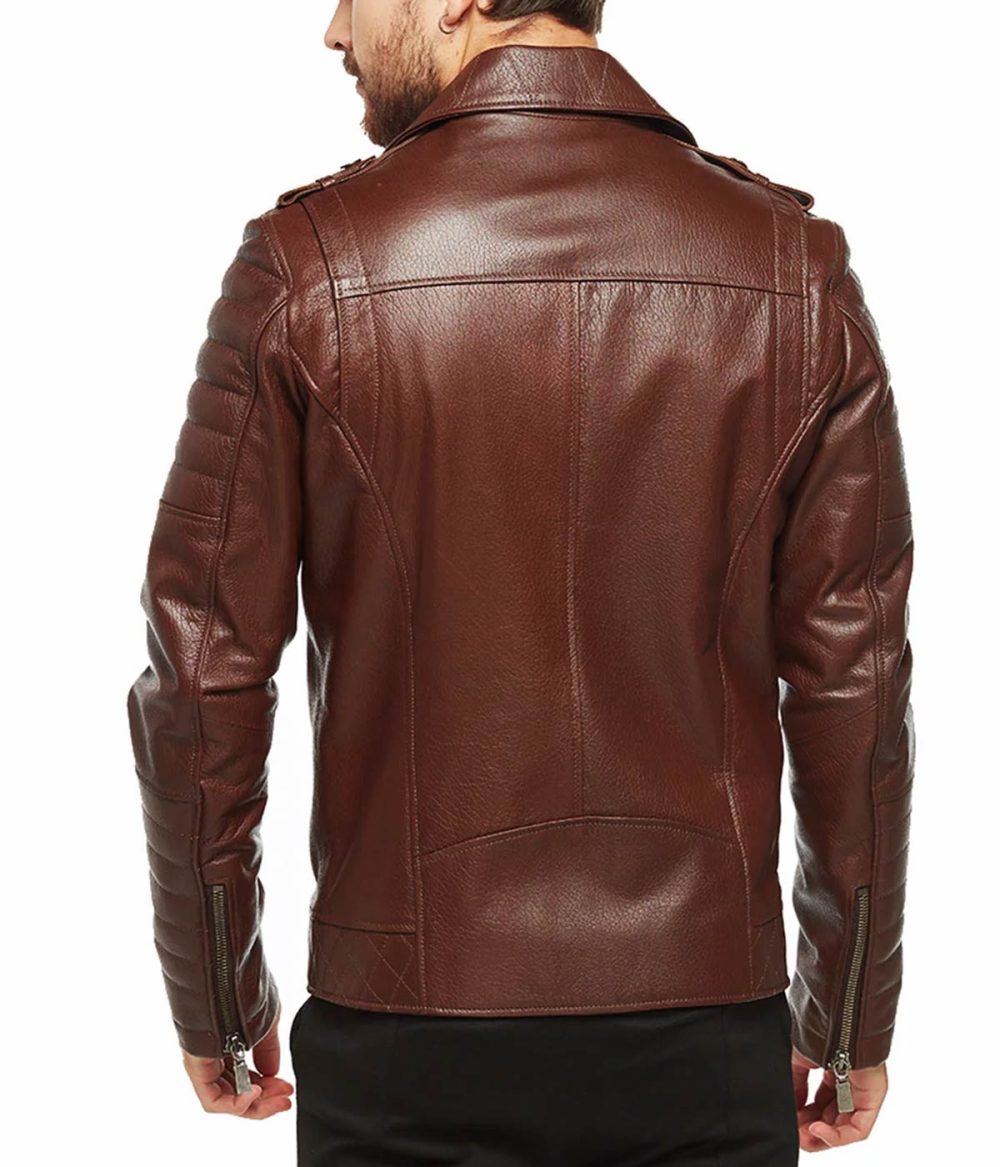 Classic Brown Branden Men’s Biker Jacket