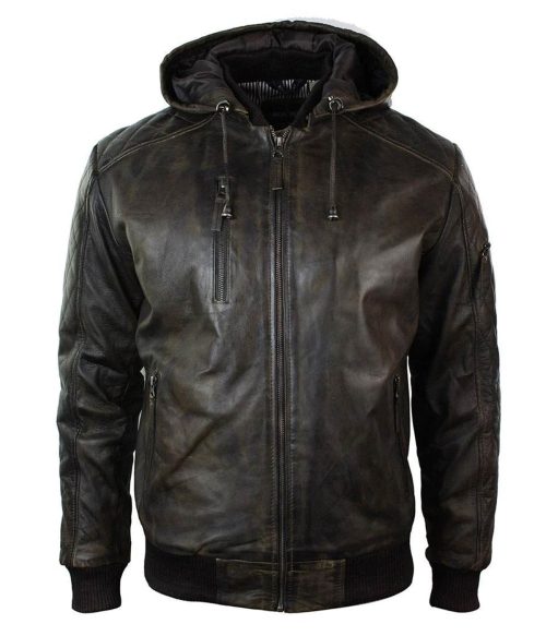 mens brown quilted jacket