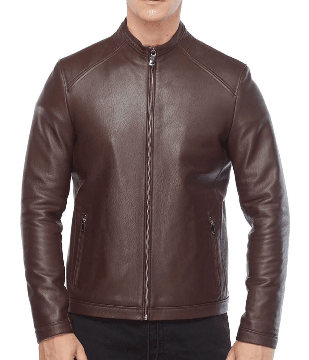 Jumbo Jason Shah Brown Leather Jacket