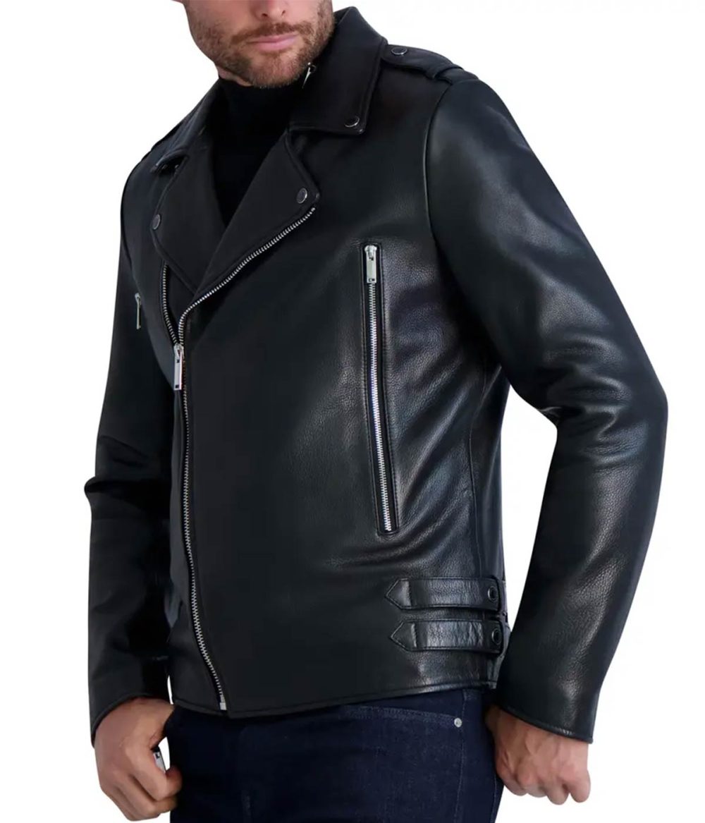 Asymmetric Moto Leather Jacket