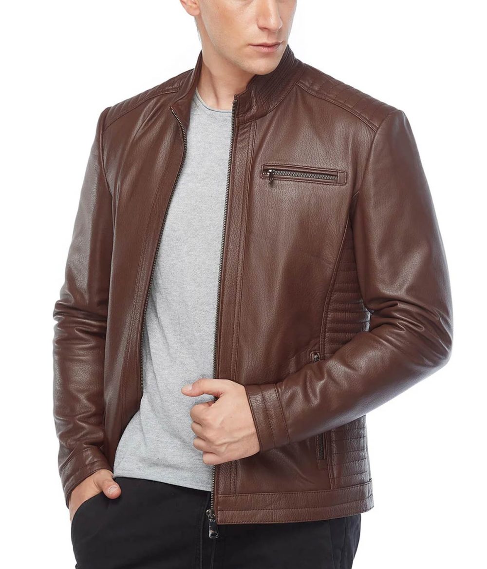 Jumbo Genuine Brown Men’s Leather Jacket