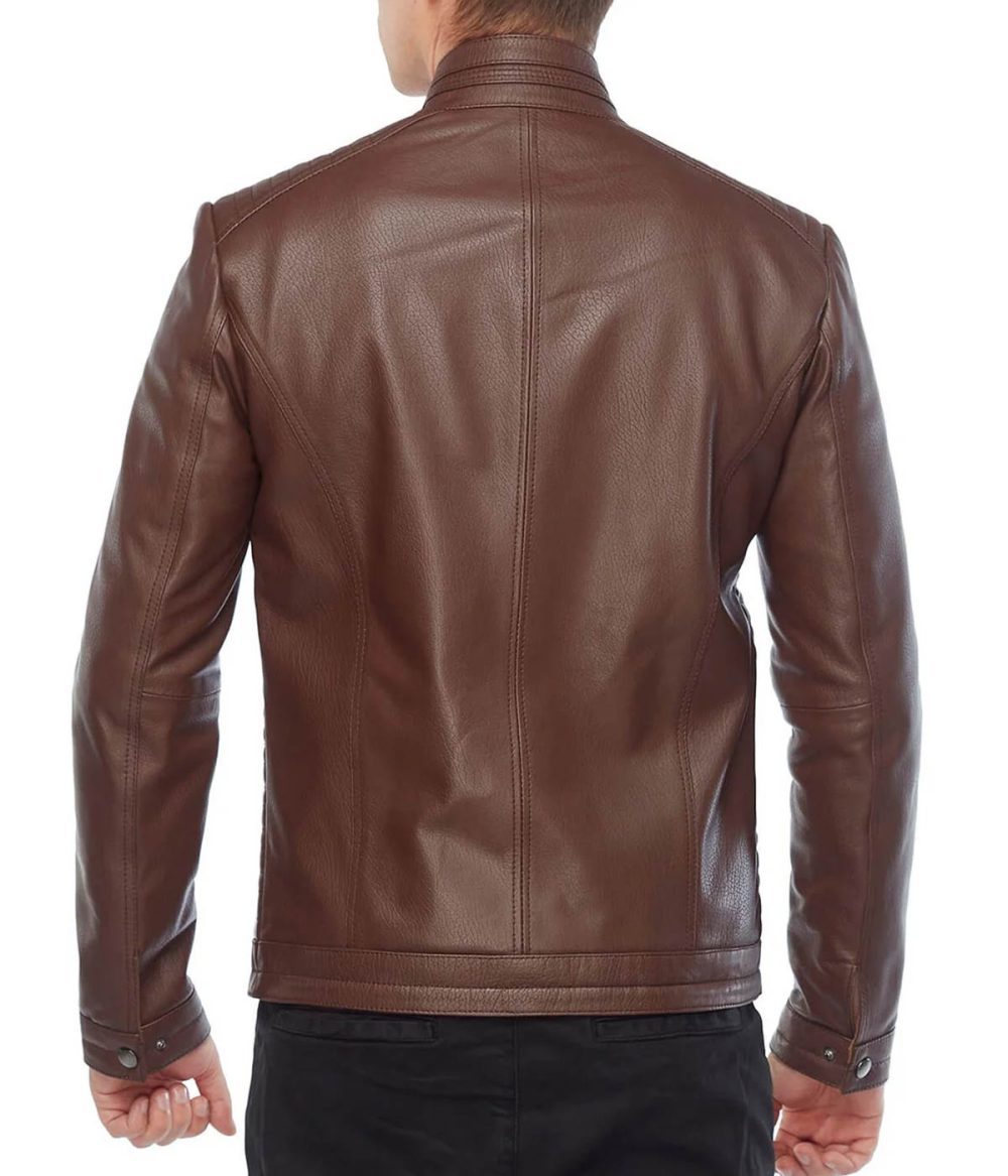 Jumbo Genuine Brown Men’s Leather Jacket