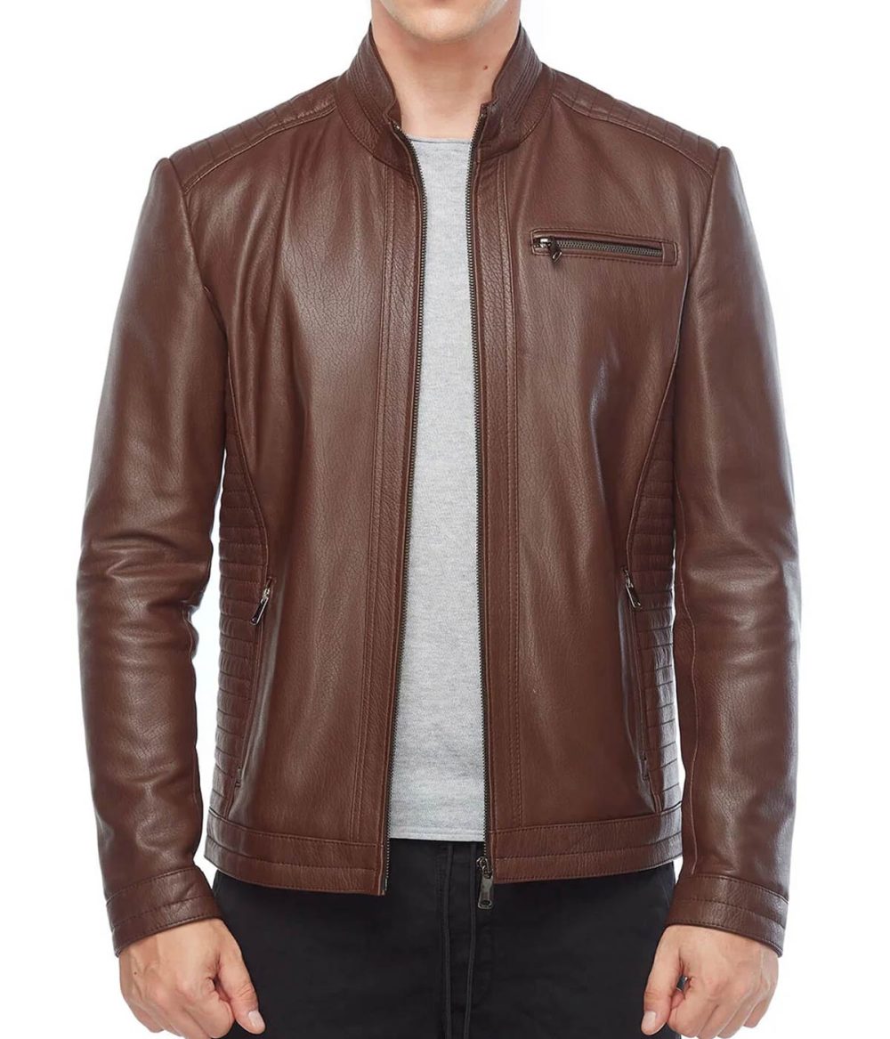 Jumbo Genuine Brown Men’s Leather Jacket