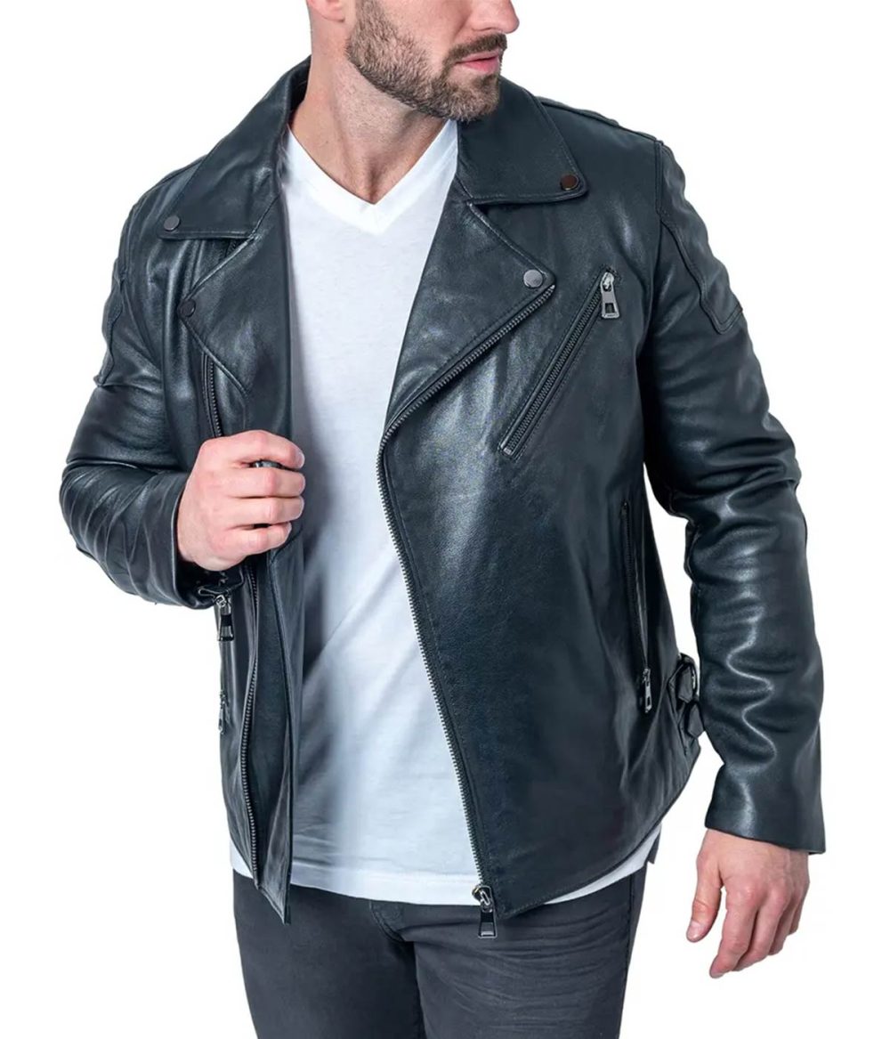 Maceoo Black Leather Jacket