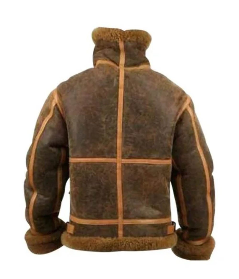 Men's RAF Aviator Brown Shearling Jacket