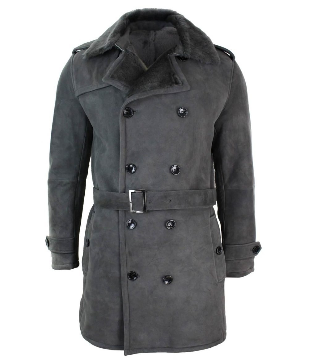 men's shearling sheepskin coat