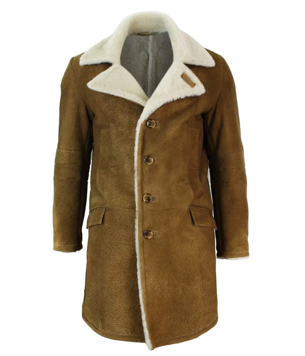 shearling sheepskin coat mens