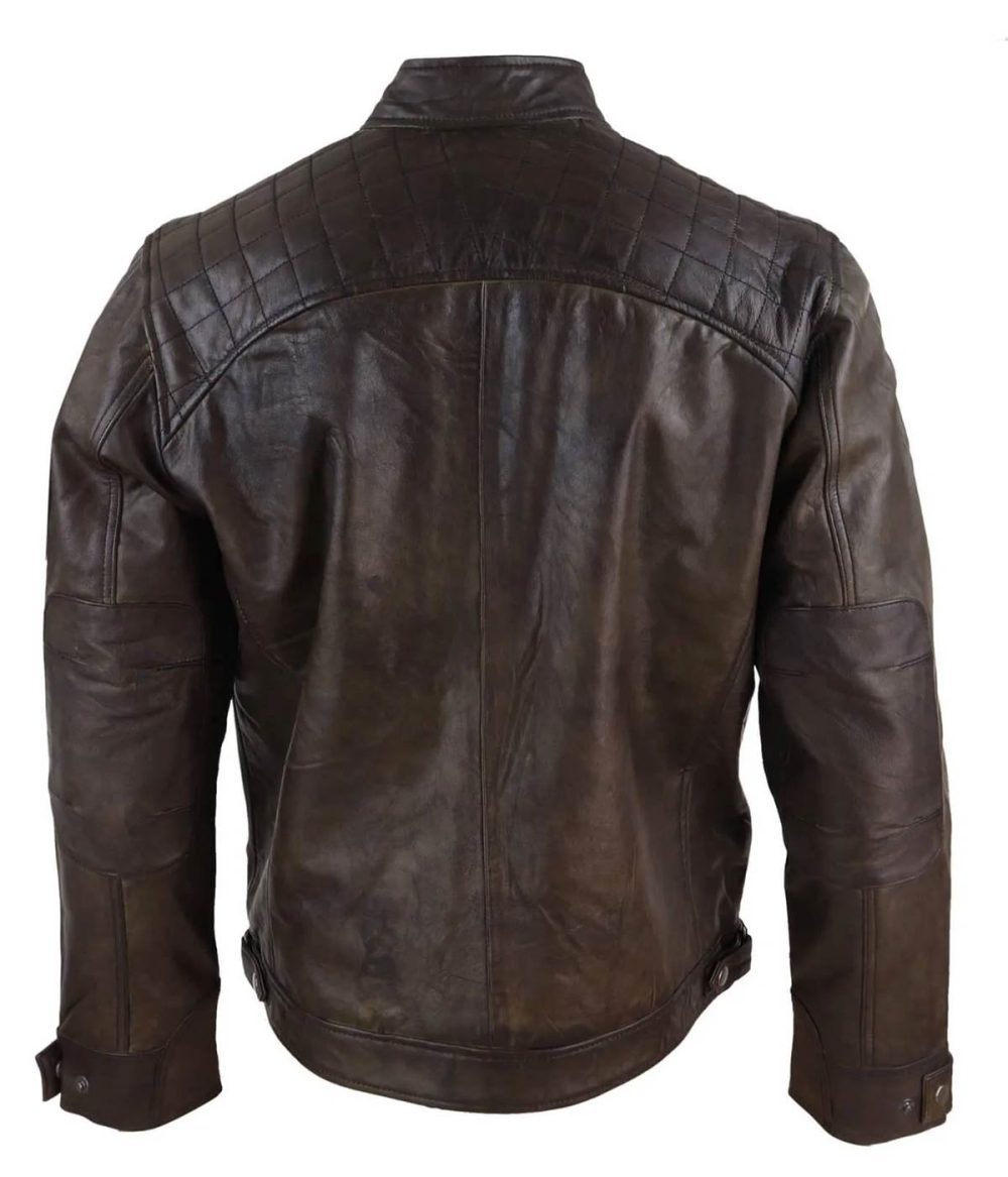 Mens Brown Classic  Jacket Biker