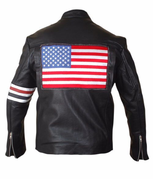 American Flag Leather Jacket