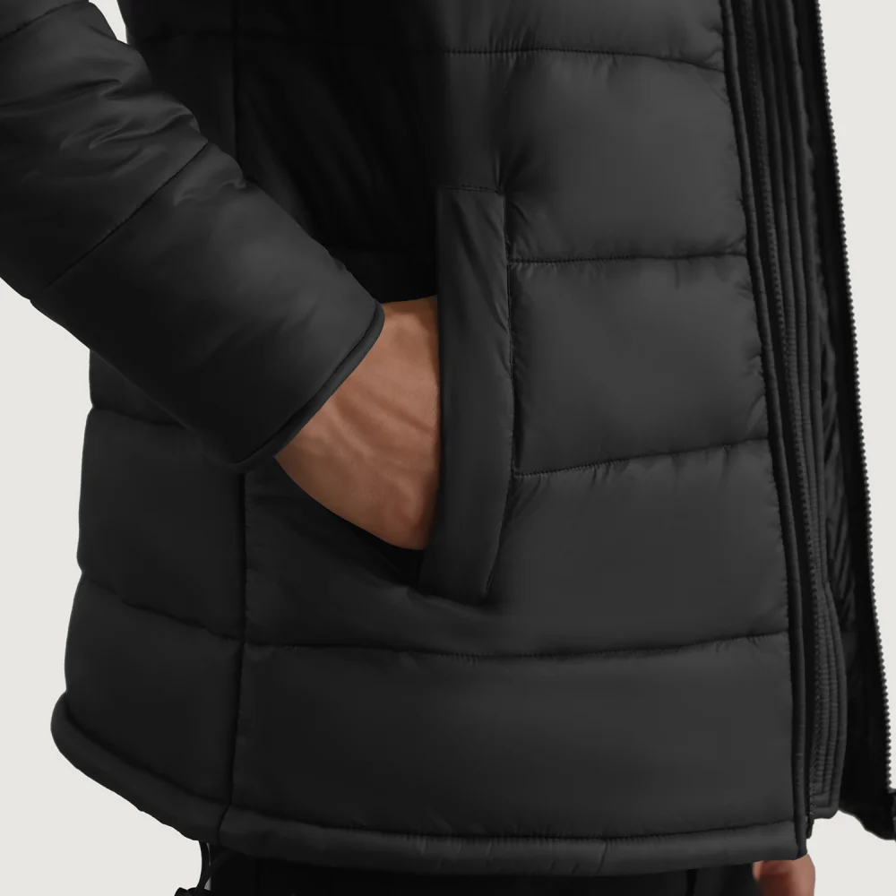 Erico Black Hooded Puffer Jacket