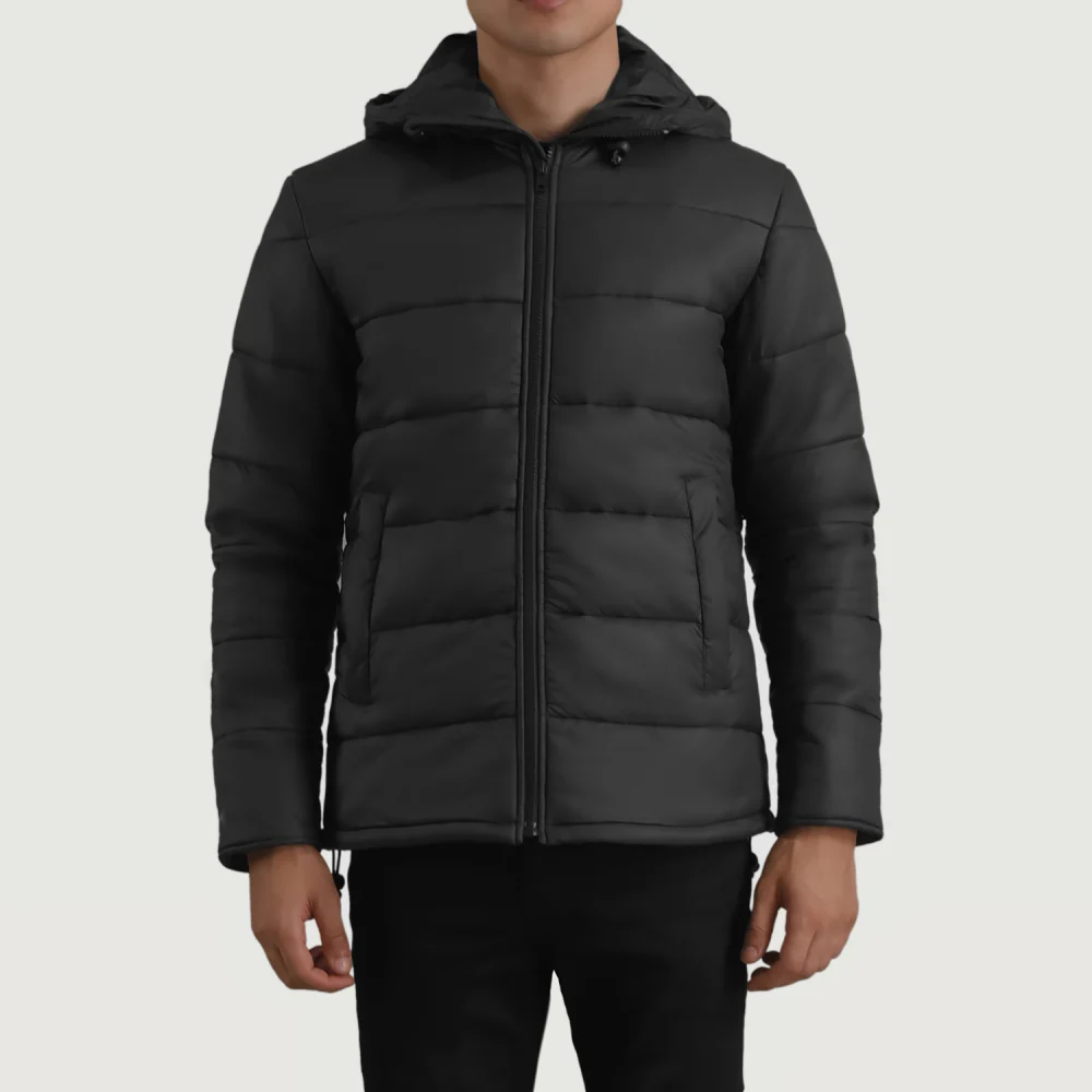 Erico Black Hooded Puffer Jacket