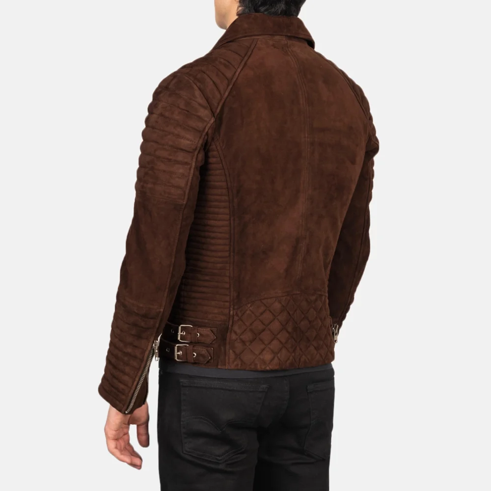 Armand Mocha Suede Biker Jacket