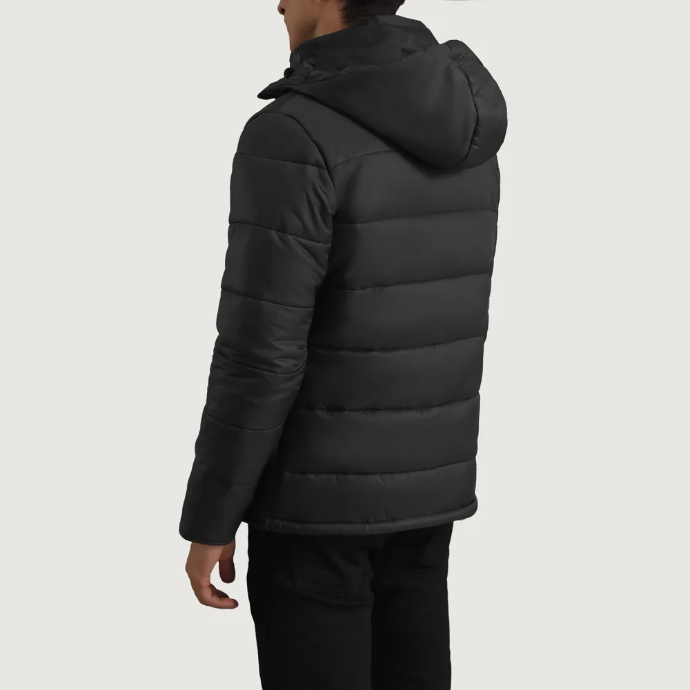 Erico Black Hooded Puffer Jacket