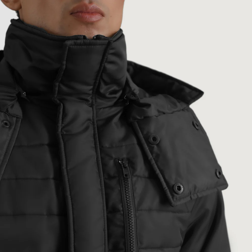 Malcolm Black Hooded Puffer Jacket