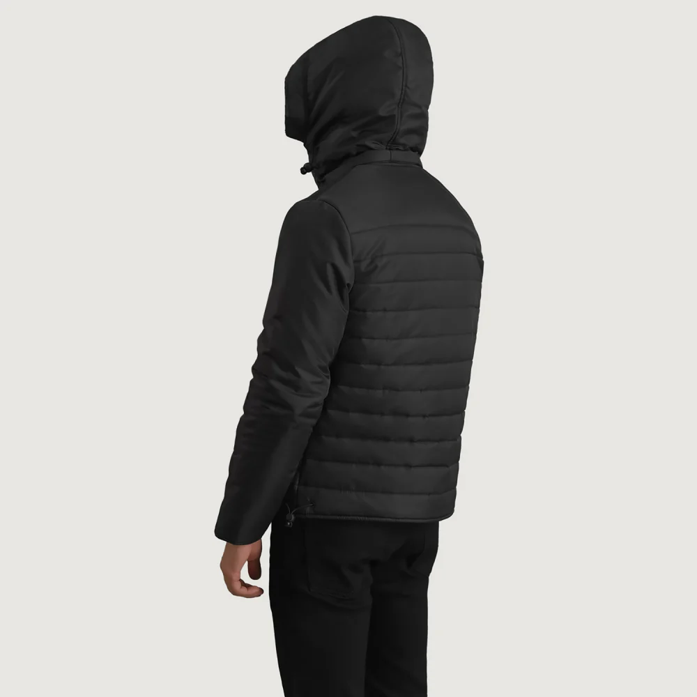 Malcolm Black Hooded Puffer Jacket