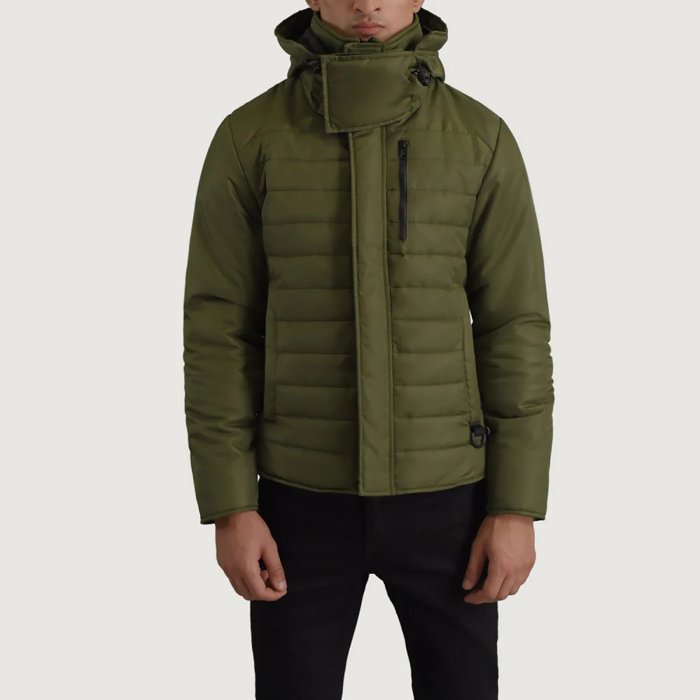 Malcolm Green Hooded Puffer Jacket