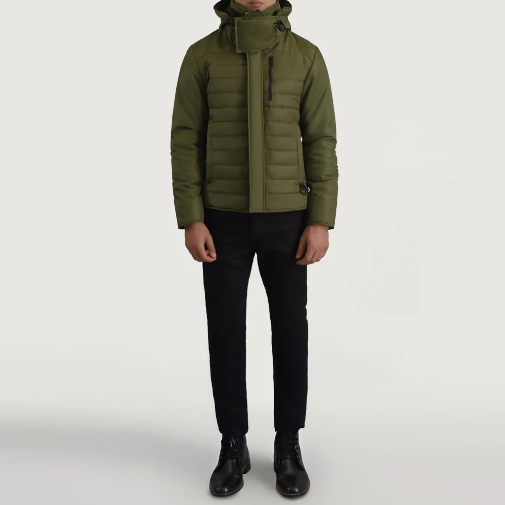 Malcolm Green Hooded Puffer Jacket