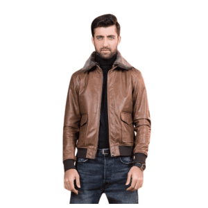 Aviator Jacket Brown Leather​