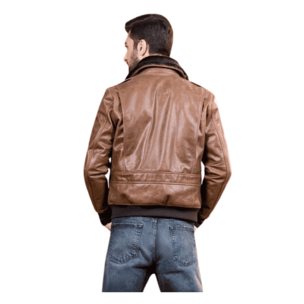 Aviator Jacket Brown Leather​ Back