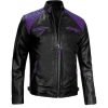 Black And Purple Leather Jacket