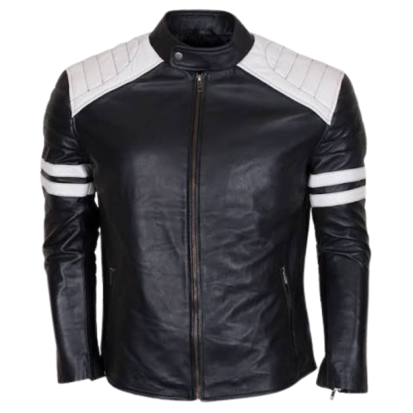 Black And White Leather Jacket