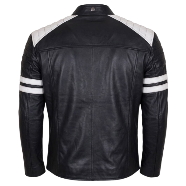 Black And White Leather Jacket Back