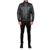 Black-Leather-Jacket-Bomber-Model Black Leather Jacket Bomber Model