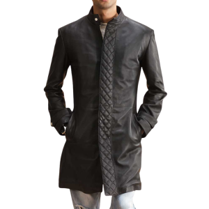 Black Leather Jacket Coat