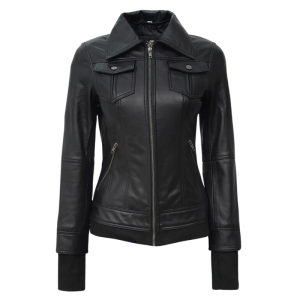 Black Leather Jacket Fitted