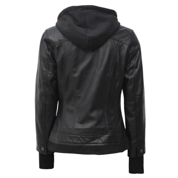 Black-Leather-Jacket-Fitted-Back-View Black Leather Jacket Fitted Back View