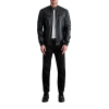Black Leather Jacket For Men Model