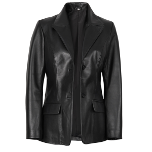 Black Leather Jacket Long