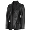 Black Leather Jacket Long Side