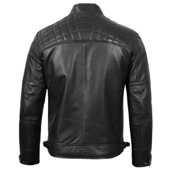 Black Leather Jacket Mens Back