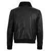 Black Leather Jacket With Collar Back