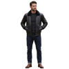 Black Leather Jacket With Collar Model