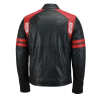 Black Leather Jacket With Red Back