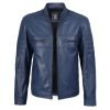 Blue Leather Jacket Mens