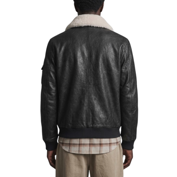 Bomber Jacket Leather Back