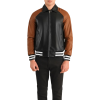 Brown And Black Leather Jacket Model
