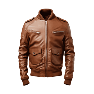 Brown Bomber Leather Jacket
