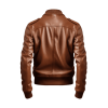 Brown Bomber Leather Jacket Back