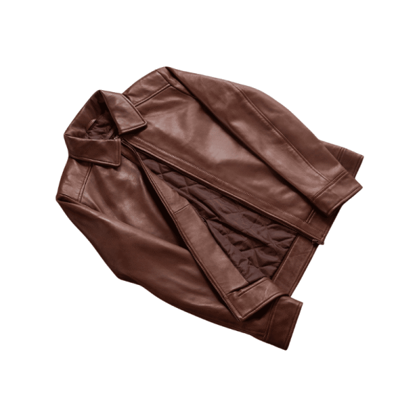 Brown Color Leather Jacket​ Back