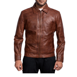 Brown Color Leather Jacket​ M