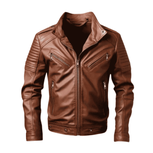 Brown Faux Leather Jacket