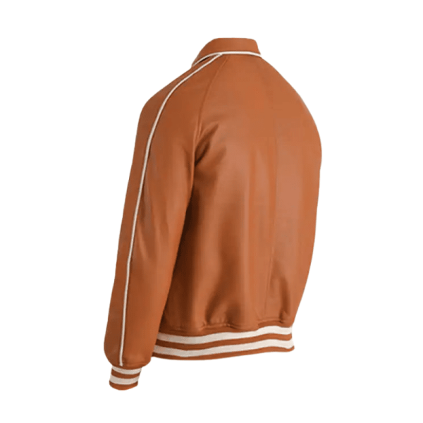 Brown Jacket For Men's Leather Back