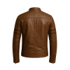 Brown Leather Aviator Jacket​ Back