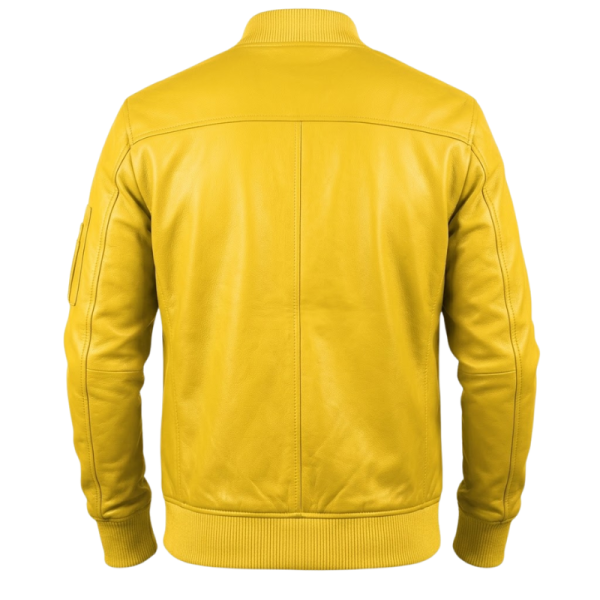 Butter-Yellow-Leather-Jacket-Back Butter Yellow Leather Jacket Back