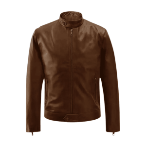 Chocolate Brown Leather Jacket​